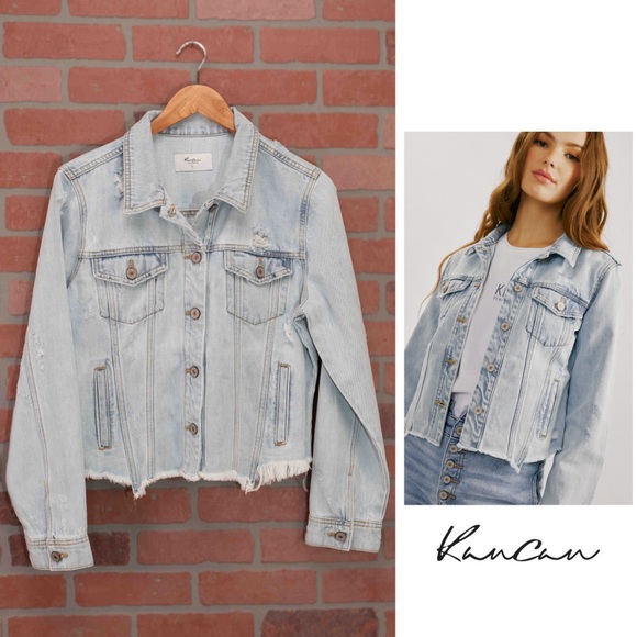 KanCan Jackets & Blazers - KanCan - Light Wash Denim Jacket - Large